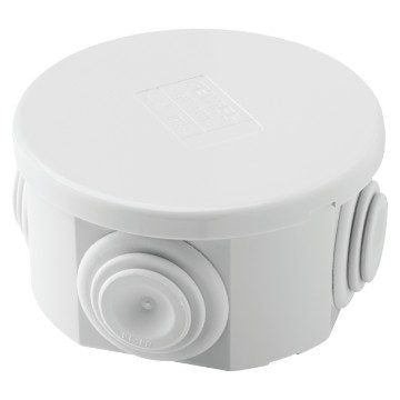 GEWISS GW44001 Rozbočovací krabice s plochým víkem, IP44, vnitřní rozměry ∅ 65x35mm, s kabelovými prostupy, šedá GEWISS GW44001 Rozbočovací krabice s plochým víkem, IP44, vnitřní rozměry ∅ 65x35mm, s kabelovými prostupy, šedá